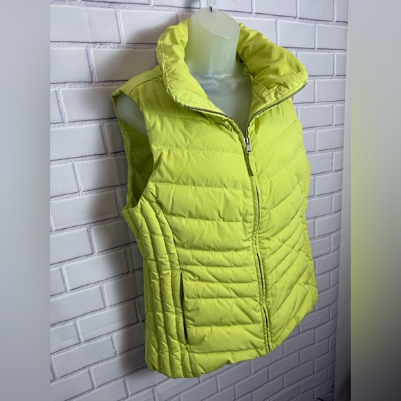 Talbots bright yellow-chartreuse women’s Puffer Vest - Size L - Picture 4 of 10